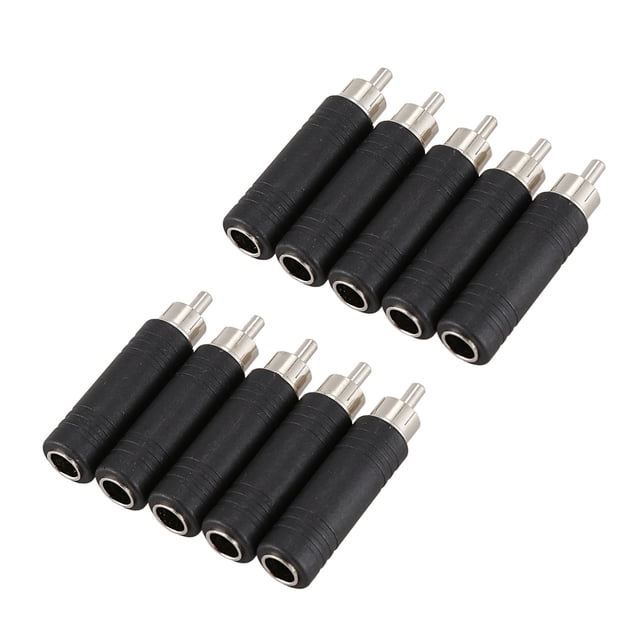 10 Piezas 6.35 mm 1/4 Pulgada Mono Hembra Jack Una RCA Macho Adaptador de Audio Cable Convertidor