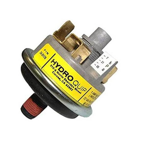 HydroQuip 34-0178-K 120V 1A 0.13 in. Thread 1.50 PSI Adjustable Pressure Switch