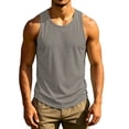 thumbnail image 2 of longantii Men's Tank Top Gym Workout Sleeveless Muscle Shirts Sun Protection Cut Off Shirts Summer Sleeveless T Shirt, 2 of 8