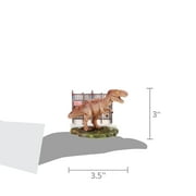 Penn-Plax Jurassic Park Aquarium Decoration – Brown T-Rex Escaping from Paddock – Small Resin