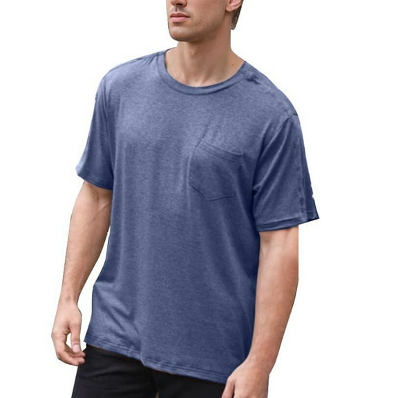 TBWNWG Men T Shirts Men's Back Shoulder Shirt Recovery Can Tear Short Sleeve Full Open Side Button Dialysis Chemotherapy Clothing,Size L