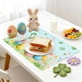 thumbnail image 5 of HuiXinOu Easter Themed Placemat 45x30cm with Rabbit Egg Clover Pattern Waterproof Table Mat for Holiday Dining Party Decor, 5 of 6