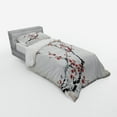 thumbnail image 2 of Ambesonne Floral Bedding Set 3 Pcs, Style Art Birds, Twin, Pale Maroon Black, 2 of 2