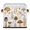 Multicolor 4, variant on CURLYOOT Mushrooms Forest Cube Storage Bin, 11 Inch Storage Cube Fabric Bin for Shelves, Jungle Botanical Foldable Clothes Organizer Baskets with Leather Handle for Closet Home