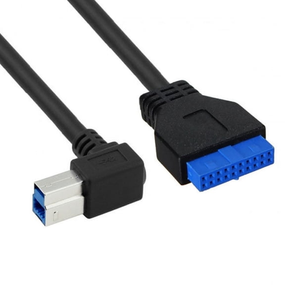 Chenyang CY 90 Degree Left angled USB 3.0 B Type Male to 3.0 Motherboard 19pin Header Cable 50cm Cable