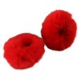 thumbnail image 1 of 2Pcs Bright Color Simple Hair Ties Handmade Faux Rabbit Fur Furry Scrunchies Hair Accessories, 1 of 11