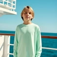 thumbnail image 2 of INGEAR Boys' Rash Guard UPF 50+ Long Sleeve Swim Shirt, Quick-Dry Lightweight Sun Protection, MINT, XS, 2 of 6