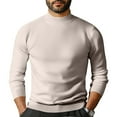 thumbnail image 2 of Cyglowse Men's Long Sleeve Undershirt Thermal Mock Turtleneck Soft Stretchy Base Layer Shirt for Everyday Wear Tops Khaki 2XL, 2 of 4