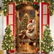 thumbnail image 1 of Linnome Santa Claus Pattern Christmas Door Cover 35x71 Inches, Festive Holiday Door Decoration for Home and Parties, 1 of 6