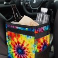 thumbnail image 6 of Tie Dye Foldable Car Trash Can with Lid - Leak-proof Hanging Storage Bag for Car - Trash Can for Car, 6 of 6