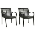 thumbnail image 1 of vidaXL Chaises de Jardin 2 Pcs Acier et WPC Noir, 1 of 5