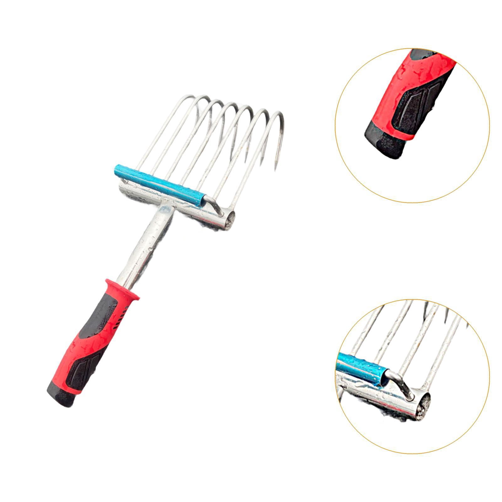 figatia Hand Rake Small Tool Cultivating Small Handheld Versatile Digging Soil Tiller for Lawn Backyard Yard Work Seaside