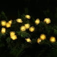 Solar Outdoor String Lights, 4.5m 20LED Rose Flower Fairy Lights Flower ...