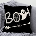 thumbnail image 3 of Housse de Coussin en Lin Halloween Imprimée Décorative pour Canapé Sofa Décoration Maison Housse de Coussin Carrée 16X16 Pouces Fermeture Éclair Sans Insert Inclus, 3 of 3