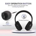 thumbnail image 5 of INCTUO Noise Cancelling Wireless Over Ear Headphones, Black, 5 of 7