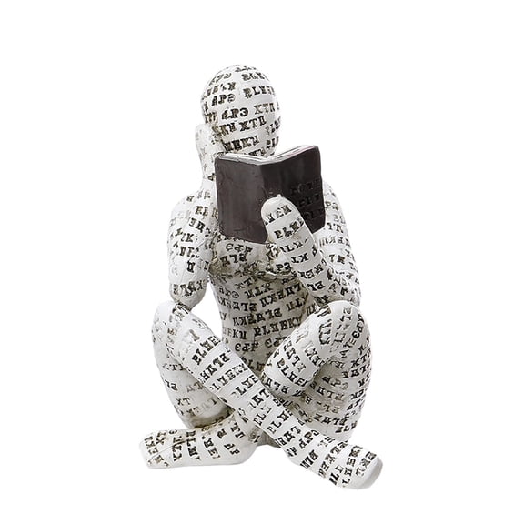 Kabuer Home Decor Reading Women Statue, Modern Sculpture for Living Room, Office, Shelf and Desk