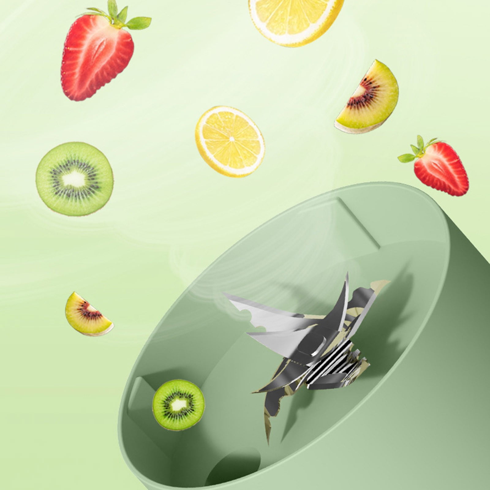 ZFSBZBS Portable Juicer for Shakes and Rechargeable Fruit Mixer Machine for Travel / Gym/Sport Multifunctional,Green