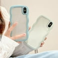 thumbnail image 6 of Wave Frame Clear Case for iPhone X/XS, Curly Clear Phone Case, Cute Wavy Phone Case for Girl Slim Fit Shockproof Phone Cover Bumper Soft Pretty Case for Women - Baby Blue, 6 of 10
