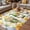 Yellow Light Purple, variant on Yellow Sunflowers Outdoor Rug for Patio/Deck/Porch, Non-Slip Large Area Rug 4 x 6 Ft, Spring Gnomes Hydrangea Daisy Plants Indoor Outdoor Rugs Washable Area Rugs, Reversible Camping Rug Carpet Runner