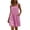 Pink, variant on Women's Linen Romper Dress with Pockets Button Strap Loose Casual Sleeveless Short Bibs Jumper Dress (2XL, Blue)