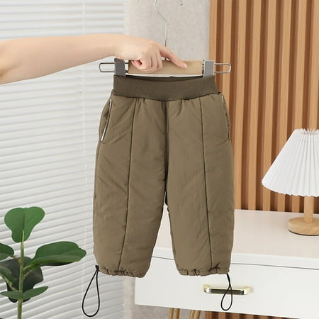 

BLTIBY 2024 Baby-Girls Pants Toddler Baby Girls Solid Color Down Cotton Pants Baby Pants Toddler Girl Ribbed Ruffle Bell Bottoms Baby Pants Newborn Girl Flare Pants Khaki 5Y