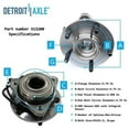 thumbnail image 4 of Detroit Axle - 2WD Front Wheel Bearing Hubs for 98-05 Chevy Blazer 98-04 GMC Jimmy, Replacement 1998 1999 2000 2001 2002 2003 2004 Wheel Bearing and Hubs Assembly, Pair Hubs, 4 of 6