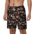 thumbnail image 2 of Uemuo Coffee Bean Pattern Mens Swim Trunks Quick Dry Board Shorts with Mesh Lining, Stretch Beach Shorts Quick Dry No-Chafing Board Shorts-3X-Large, 2 of 9
