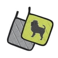 thumbnail image 2 of Carolines Treasures BB3848PTHD Affenpinscher Checkerboard Green Pair of Pot Holders , 7.5HX7.5W, multicolor, 2 of 3