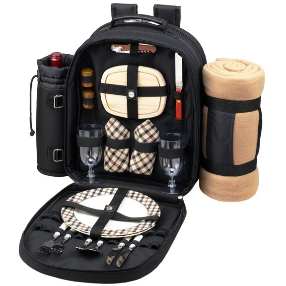 Picnic at Ascot Bold Picnic Backpack for 2 with Blanket