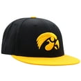 thumbnail image 3 of Men's Top of the World Black/Gold Iowa Hawkeyes Team Color Two-Tone Fitted Hat, 3 of 4