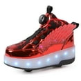 thumbnail image 3 of Kids Roller Skates with Wings Light up Shoes with Wheels Shoes LED USB Charging Roller Sneakers for Girls Boys Birthday Christmas Gift, 3 of 20