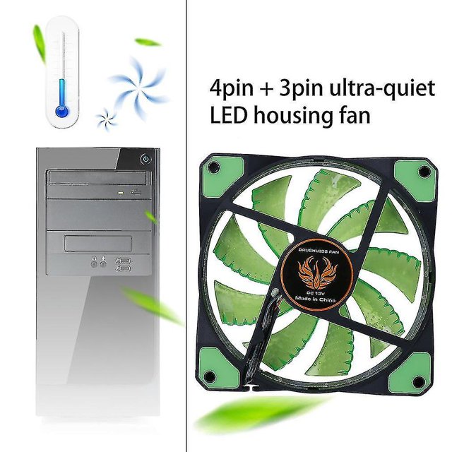 120mm llevó la fan ultra silenciosa de la caja de la PC de la computadora 15 LED 12v fácil instalado ZefeiWu 1327533581608