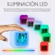 thumbnail image 4 of Reloj Despertador Digital De Cubo Con Luz Led Multicolor Color Blanco, 4 of 5