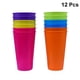 thumbnail image 3 of 12 vasos de plástico reutilizables para bebidas, vajilla para fiestas, vasos para jugos y bebidas (2 unidades en amarillo, rojo, morado, verde, azul y naranja)., 3 of 7