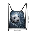 thumbnail image 3 of Sac de Rangement Sportif à Cordon Imprimé Soccer en Tissu Oxford, 3 of 6
