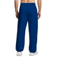 thumbnail image 4 of Dresfit Men's Cotton Sweatpants Baggy Cuffed Joggers Winter Cinched Bottom Loose Fit Drawstring Gym Sweat Pants Fleece Straight Leg Plus Size Thicken Track Pants Blue S, 4 of 8