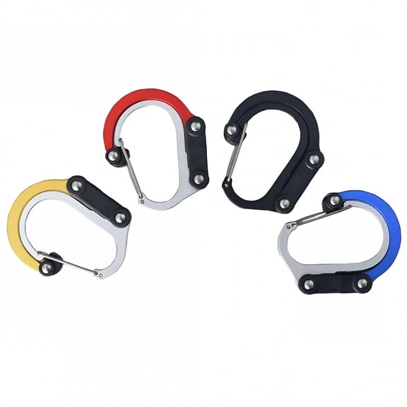 ZHZFKQ D-Type Carabiner Clips Aluminum Alloy 360 Degree Rotating Hook Buckle Heavy Duty Gear Hanger for Camping Hiking Travel Backpacks 50 Lbs Capacity