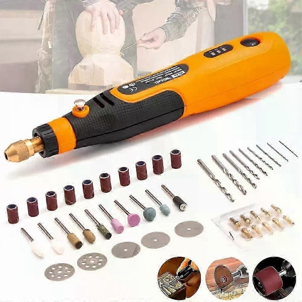 46Tlg Mini Dremel Multifunktionswerkzeug USB Akku fr Mehrzweck Drehwerkzeug DHL