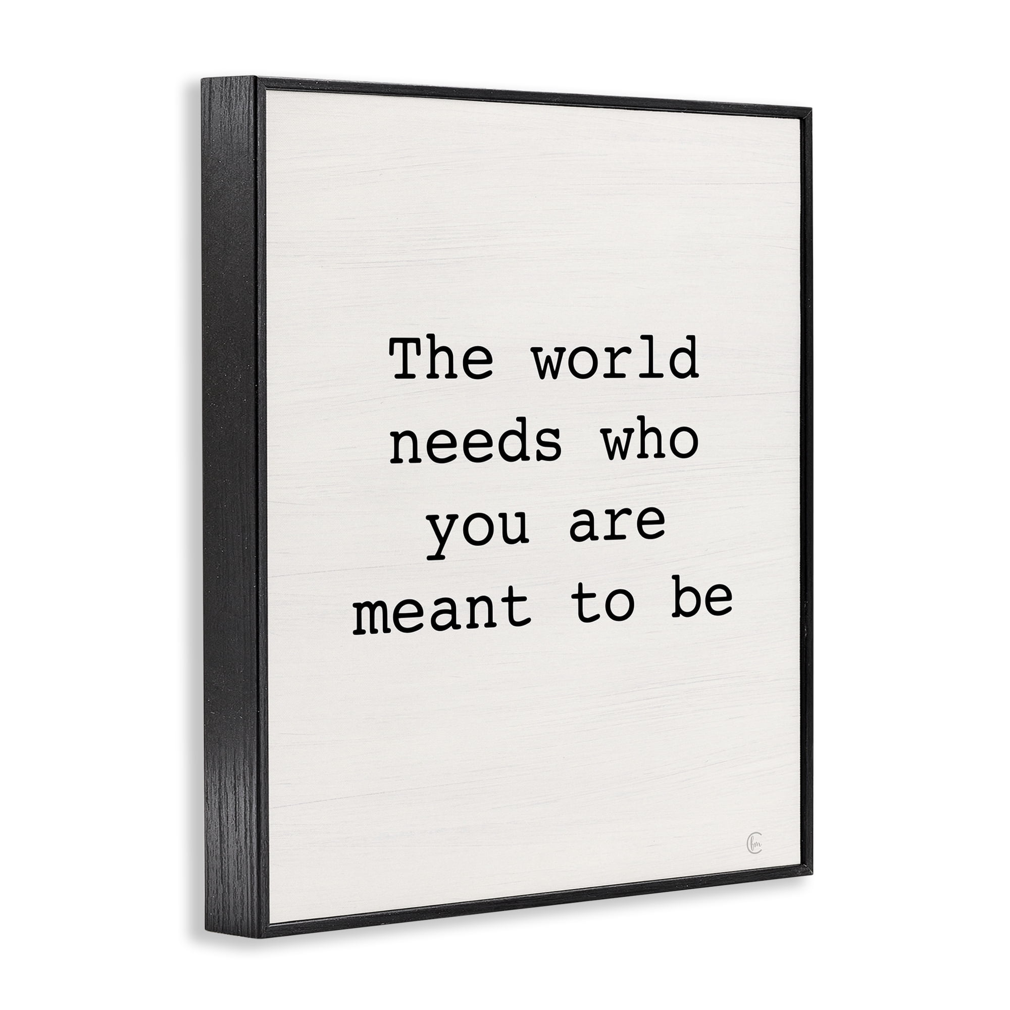 Stupell Industries Inspirational Meant To Be Typography Painting Black Framed Art Print Wall Art, 11 x 14
