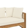 thumbnail image 6 of Reyes Acacia Wood Outdoor Extendable Daybed Sofa, Teak and Beige, 6 of 8