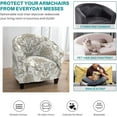 thumbnail image 5 of CHUNTIAN 2 Piece Club Chair Slipcover Stretch Barrel Chair Covers Solid Tub Chair Slipcovers Soft Armchair Covers Removable Furniture Protector Arm Chair Cover for Living Room,Green, 5 of 5