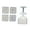 Set 2, variant on Cookie Stamp Square Flower Pattern Desserts Molds Hand Pressure Desserts Maker Baking Tool for MidAutumn Festival