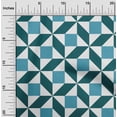 thumbnail image 1 of oneOone Georgette Viscose Fabric Triangle|Parallelogram & Square Geometric Printed Fabric 1 Yard 42 Inch Wide, 1 of 4