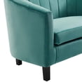 thumbnail image 5 of Modway Prospect Channel Tufted Performance Velvet Armchair in Teal, 5 of 6