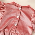 thumbnail image 3 of Zukuco Baby Girl 1st First Birthday Clothes Set Plain Velvet Long Sleeve Bodysuits Romper Tops Spring Summer Outfits, 3 of 9