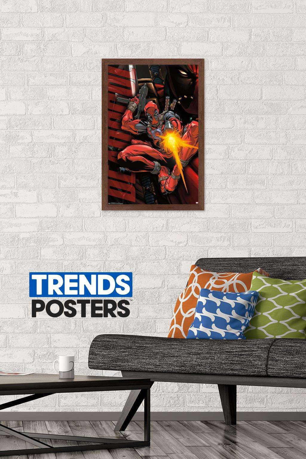 Marvel Comics - Deadpool - Jump Wall Poster, 14.725" x 22.375", Framed