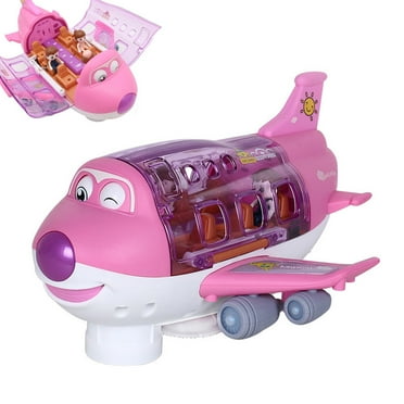 Airplane Toys for Kids Bump and Go Action Toddler Toy Plane with Led Flashing Lights and Sounds for Boys & Girls 3 - 12 Years