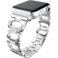 thumbnail image 1 of KOMI Compatible with Apple Watch 45mm 41mm Band -Metal Stainless Steel with Crystal Diamond Watch Band Replacement Strap for iWatch Series 8/7/6/SE/5/4/3/2/1, 1 of 5