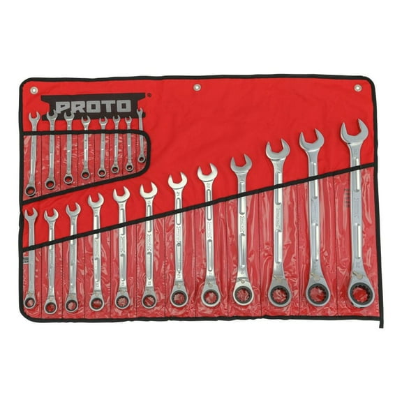 Proto 20 Piece Metric Ratcheting Combo Wrench Set