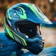 thumbnail image 5 of Casco ILM Youth Kids ATV Motocross B07 Verde/Plateado DOT, 5 of 7